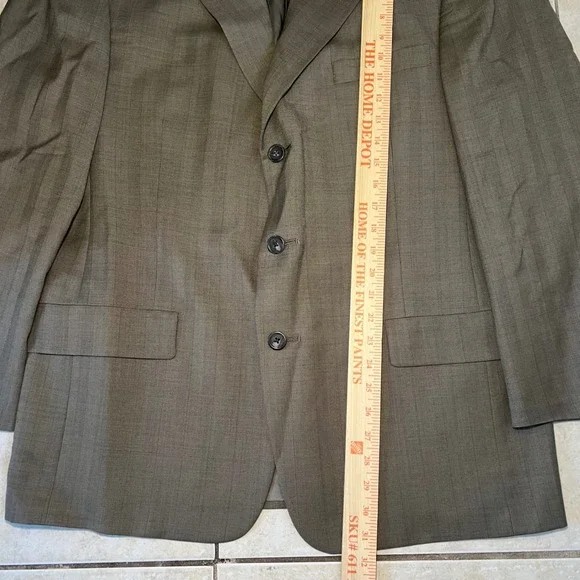 VTG 90s Tommy Hilfiger Union Made Mens 42R Wool Blazer‎ Sport Coat USA Made Gray